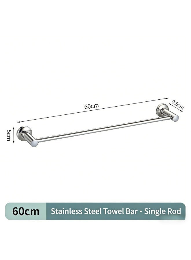 واي آند دي حامل مناشف كروم، 23.6 بوصة حامل مناشف من الفولاذ المقاوم للصدأ حامل مناشف الحمام حامل مناشف المطبخ على الحائط (كروم، 23.6 بوصة) - Image 4